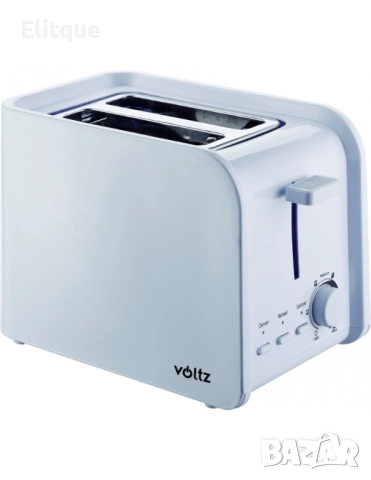 Тостер за хляб Voltz V51440E, 750W, 2 филийки, Бял, снимка 5 - Друга електроника - 52889151