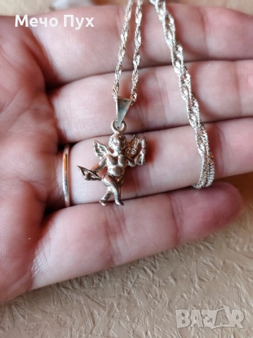 Сребърен синджир с висулка (358)