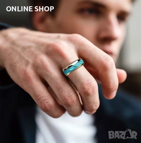 Елегантен Мъжки Пръстен за Сватба и Всеки Повод 18мм, снимка 2 - Пръстени - 53713232