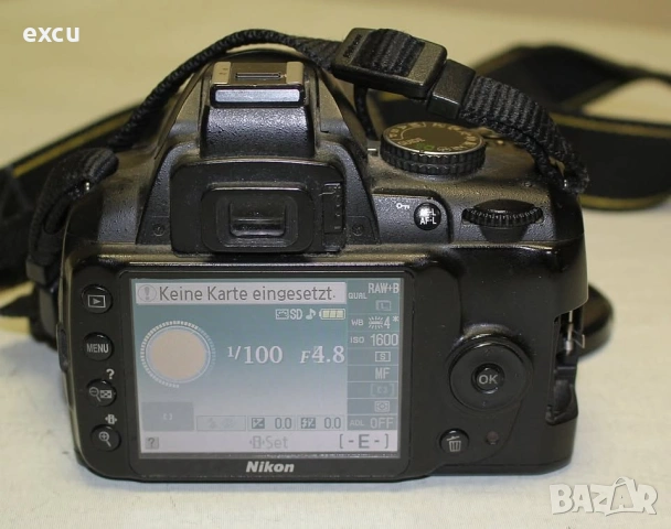 Фотоапарат Nikon D3000 + обектив Nikkor AF-S 18-55 VR, снимка 5 - Фотоапарати - 53736368