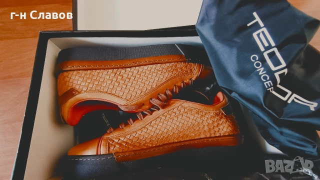 Teodor Leather Sneakers ОРИГИНАЛ! Мъжки ест. кожа!, снимка 2 - Спортно елегантни обувки - 51878058