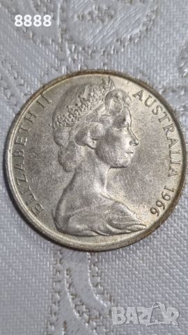 Сребърна монета 50 cents 1966 Elizabet II 