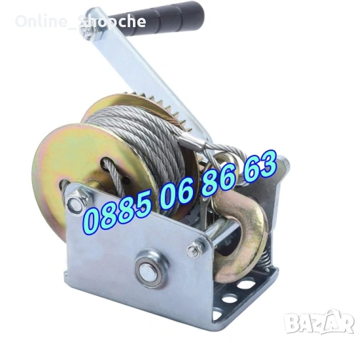 Ръчна лебедка със стоманено въже 360 кг, 800кг, 1125кг, лебедка с въже, снимка 3 - Други инструменти - 53260244