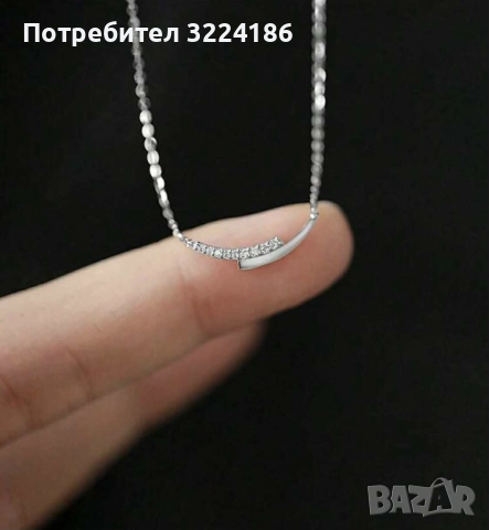 Нежно сребърно колие 40-45 см