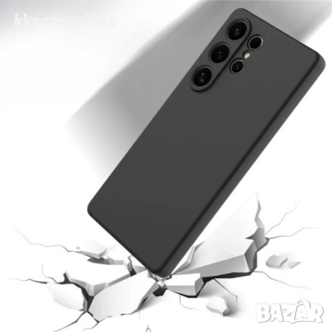 Силиконов кейс iPaky матиран, За Samsung Galaxy S26 Ultra, Черен и Протектор, снимка 2 - Калъфи, кейсове - 53491349