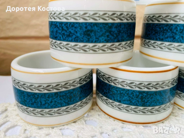 Красиви порцеланови пръстени с маркировки, 8 бр , снимка 3 - Антикварни и старинни предмети - 53931572