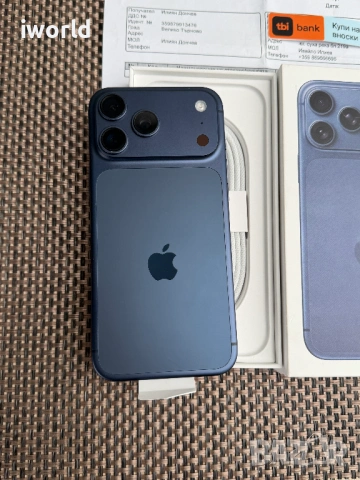 НОВ❗️24М ГАР.❗️1Tb⚠️ iPhone 17 Pro Max ❗️Лизинг от 58€/мес❗️ 1000Gb  Deep Blue, снимка 5 - Apple iPhone - 53902002