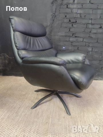 Кожено  накланещо се кресло, снимка 5 - Дивани и мека мебел - 52268802