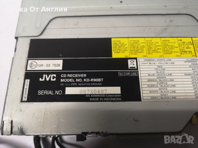 Радио за кола - JVC KD-R90BT, снимка 7 - Аксесоари и консумативи - 52140461