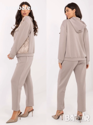 Дамски ежедневен комплект от две части с брошки, 5цвята , снимка 13 - Комплекти - 52860330