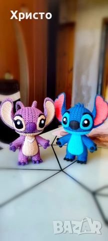 Фигурки Stitch и Angel с въртяща глава