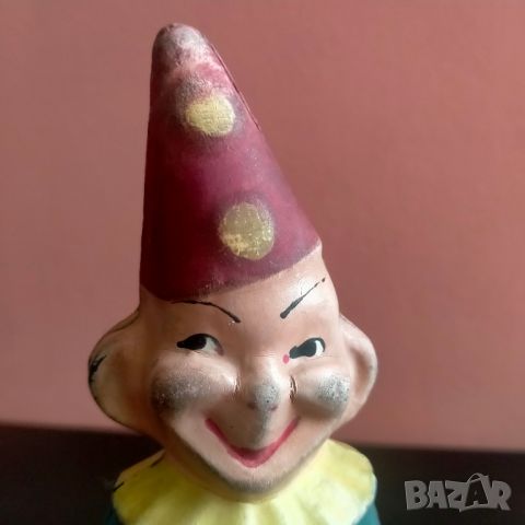Винтидж гумена играчка Clown Czechoslovakia Rare, снимка 14 - Колекции - 45375405