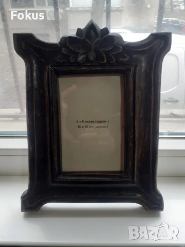 Красива и стилна дървена рамка за снимка дърворезба, снимка 2 - Антикварни и старинни предмети - 53964857