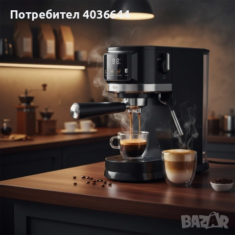 Еспресо машина Oliver Voltz OV51171O, 1575 W, 20 бара, Крема диск, LED дисплей, снимка 2 - Кафемашини - 53597141