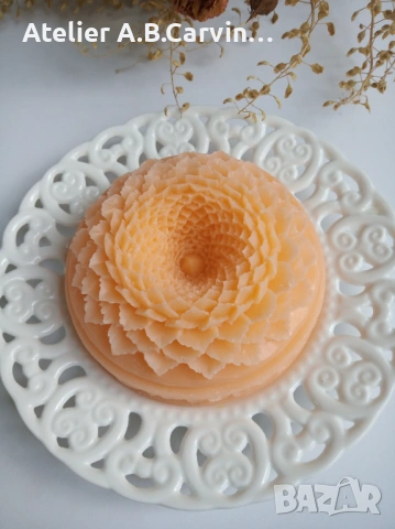 Декоративен ароматен сапун, ръчно изработен с нож,подходящ както за подарък,така и за дома, снимка 5 - Декорация за дома - 53584399