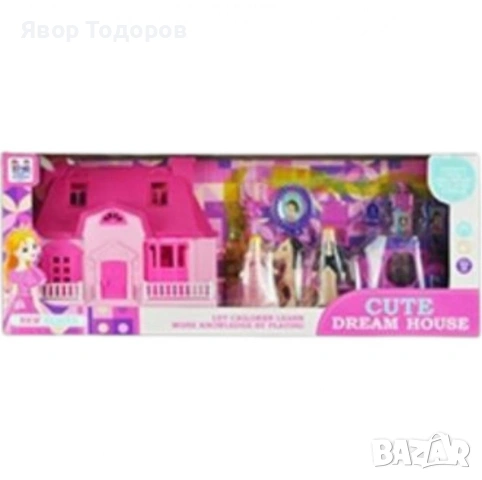 Комплект къщичка с каляска, конче и фигурки