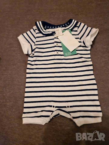 0-3м 62см Гащеризон, морско райе, без следи от употреба 