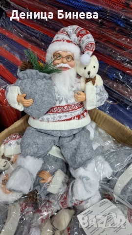 Голям Дядо Коледа с торба и мече , снимка 4 - Декорация за дома - 52580030