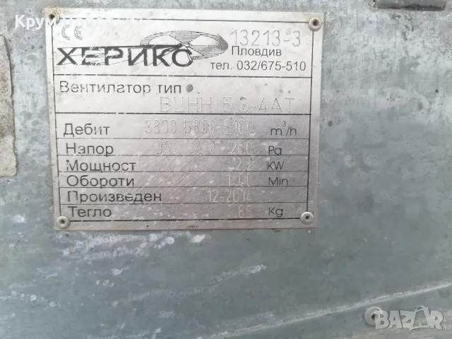 Продавам центробежни/турбинни/ вентилатори тип охлюв, снимка 14 - Други машини и части - 29323188