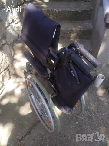Сгъваема инвалидна рингова количка BREEZY  Ширина на седалката 52см, снимка 3 - Инвалидни колички - 45270477