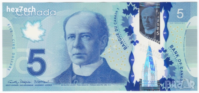 ❤️ ⭐ Канада 2013 5 долара полимер ⭐ ❤️, снимка 2 - Нумизматика и бонистика - 53988082