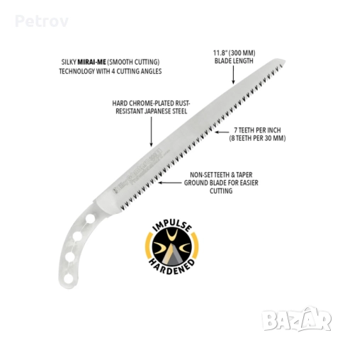 SILKY GOMTARO 270(8) - MADE IN JAPAN - ORIGINAL - 270 mm ПРОФЕСИОНАЛЕН ВИСОКОКАЧЕСТВЕН Японски трион, снимка 16 - Други инструменти - 52312808