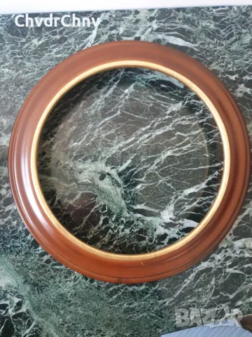 11бр Van Hygan & Smythe луксозна английска кръгла дървена рамка за декоративна порцеланова чиния, снимка 3 - Колекции - 47173394