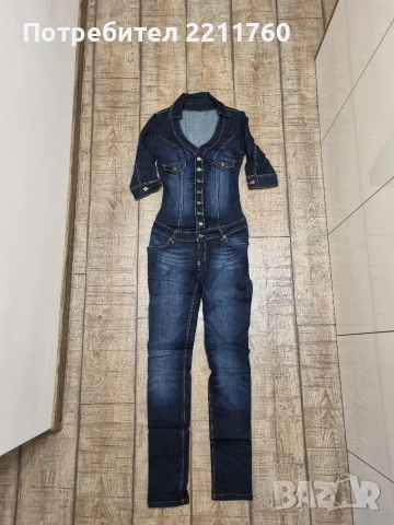 Дамски дънков гащеризон 