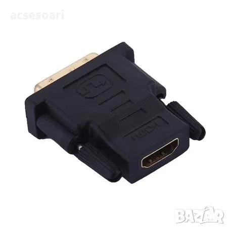 DVI мъжки към HDMI женски адаптор, снимка 2 - Други - 48037897