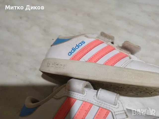 Детски маратонки Adidas №24 номер за момиче като нови с лепки, снимка 10 - Детски маратонки - 48513425