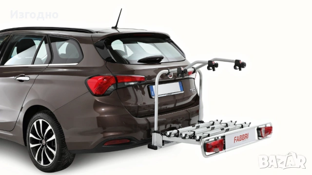Багажник-стойка за велосипеди за теглич Fabbri Bicci Deluxe 3- Thule, снимка 2 - Аксесоари и консумативи - 53613889
