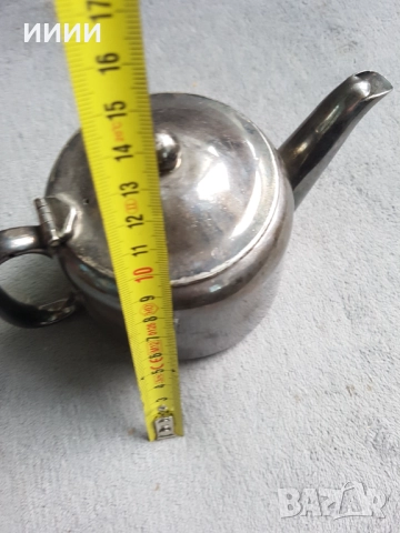 Посребрен чайник 5, снимка 5 - Антикварни и старинни предмети - 52287429