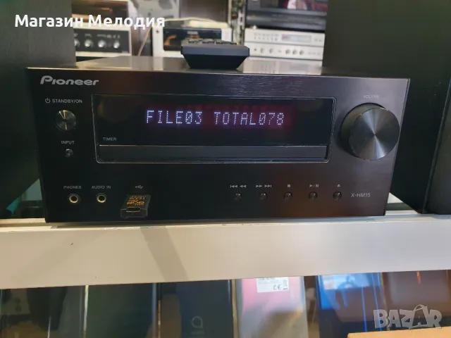 Аудиосистема Pioneer X-HM15BT-K с две тонколони и дистанционно. Има радио, диск, Bluetooth, usb и au, снимка 2 - Аудиосистеми - 48102144