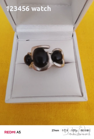 Стари посребрени пръстени със естествен камък, снимка 18 - Антикварни и старинни предмети - 53709696