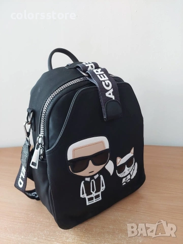 Черна раница Karl Lagerfeld кодSG-Z40, снимка 2 - Раници - 44759448