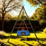 Двойна градинска люлка - класическа и щъркелово гнездо - гарантиран релакс и удоволствие, снимка 2