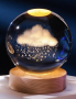 LED Светеща кристална топка/лампа, 3D сензорна - Дъждовен Облак, снимка 3
