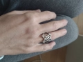 Дамски сребърен пръстен, снимка 2