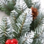 Голям коледен венец, декориран с изкуствени елхови шишарки, 50см. Характеристики:  Изкуствени елхови, снимка 3