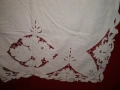 Ретро покривка -перде бяла рязана бродерия, снимка 4