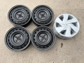 4 броя железни джанти + тасове за Toyota Yaris- Hybrid 15, снимка 7