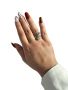 Сребрист дамски пръстен от медицинска стомана с интересен дизайн и декоративни елементи, снимка 1 - Пръстени - 45710181