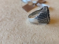 Сребърен пръстен 22мм  (302), снимка 4
