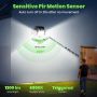 MEDE Соларен охранителен прожектор, сензор за движение, 1200 LM, IP65 Водоустойчив, снимка 3