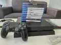 PS4 + 10 игри! Playstation 4 Плейстейшън 4 500GB джойстик игра кабели, снимка 1