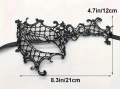 05 домино за 1 око черна маска дантела за лице очи маскарад парти бал, снимка 5