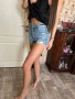 Дънкови дънкени нови къси панталони накъсани zara Zara Зара , снимка 3