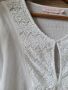 Бяла блуза с бродерии памучна материя , снимка 5