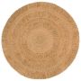 vidaXL Ръчно плетен килим, юта, 150 см, кръгъл.SKU:344951, снимка 1 - Килими - 45493034