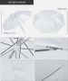 Чадър бял дифузен или сребрист отражателен чадър за фотография , 83см, снимка 2